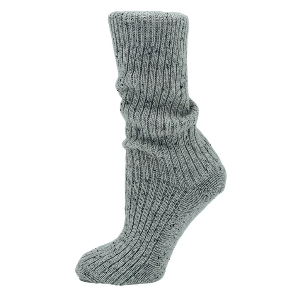 Cashmere Slouchy Crew Socks Medium Gray B.Ella Crew Grey Layla Warm Cozy Ribbed